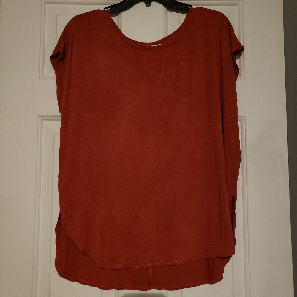 Rust suede looking tunic